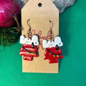 Festive Red and White Kids Earrings